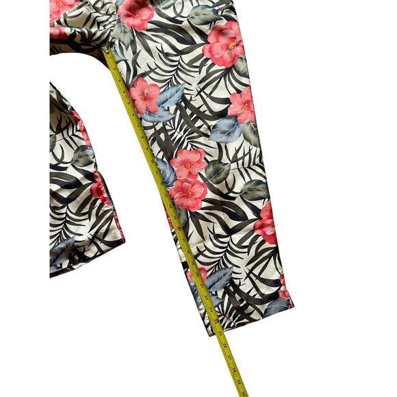 Silkland Womens/Teens Silk Pants Size 6 Tropical Floral print Crop/Ankle pants - Picture 5 of 7